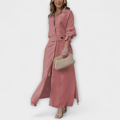 חנה | שמלת מקסי פשתן נשית וקלילה לקיץ הישראלי