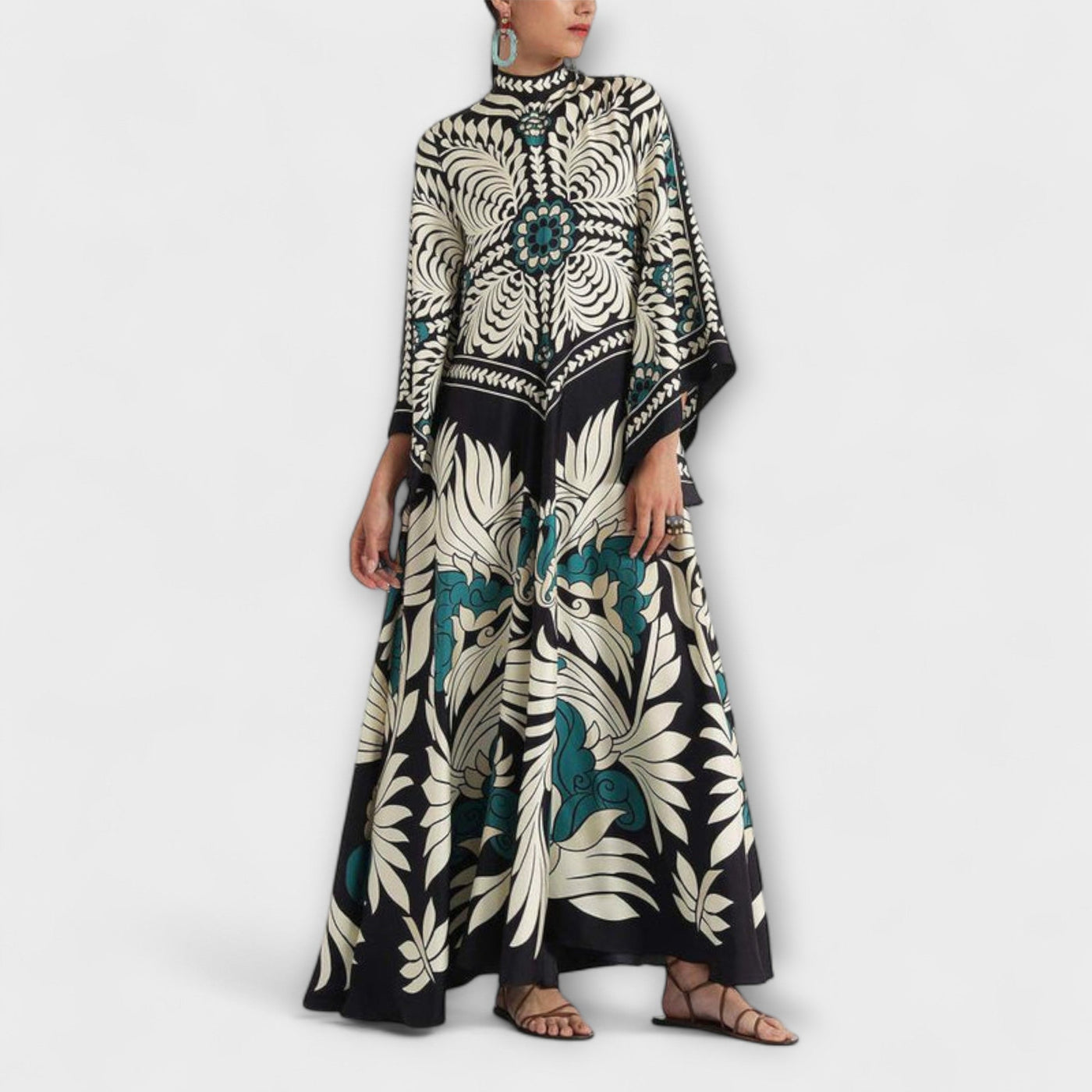 נעמי | שמלת מקסי פרחונית זורמת מבד נושם ורך