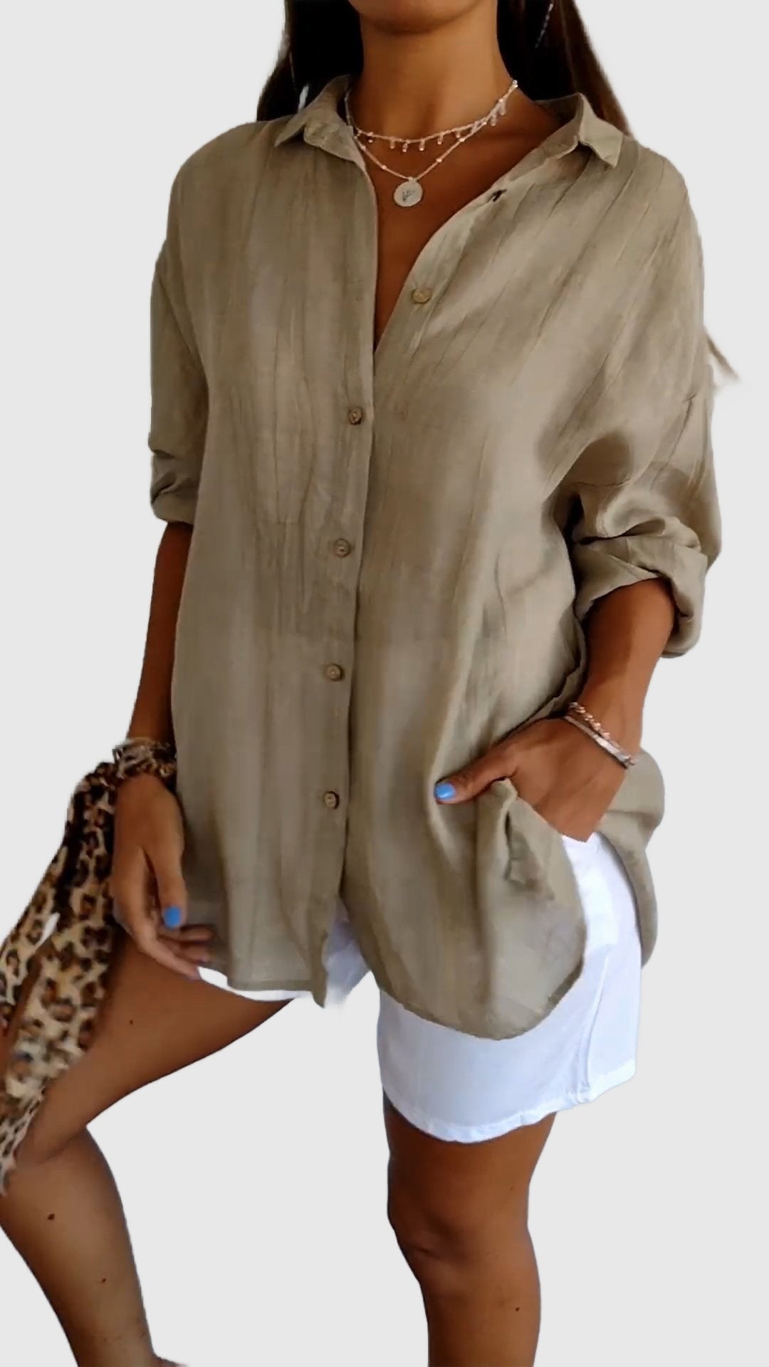 Amar™ Rivka – חולצה אלגנטית עם קפלים