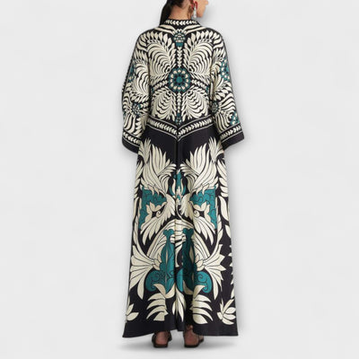 נעמי | שמלת מקסי פרחונית זורמת מבד נושם ורך