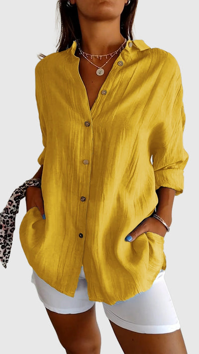 Amar™ Rivka – חולצה אלגנטית עם קפלים