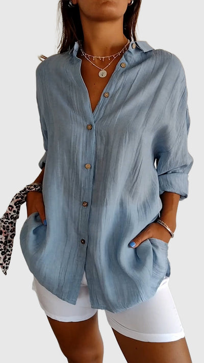 Amar™ Rivka – חולצה אלגנטית עם קפלים