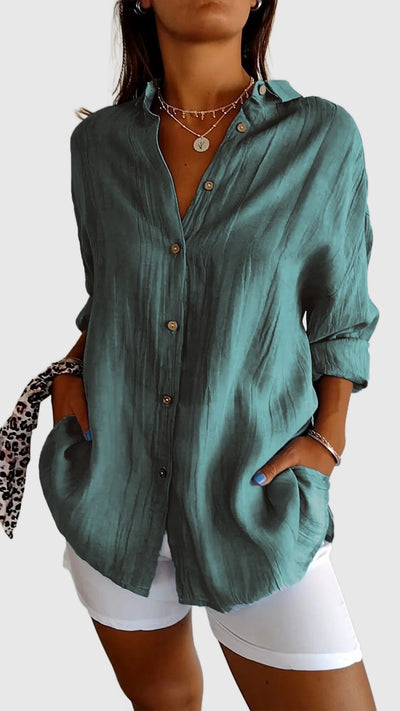 Amar™ Rivka – חולצה אלגנטית עם קפלים