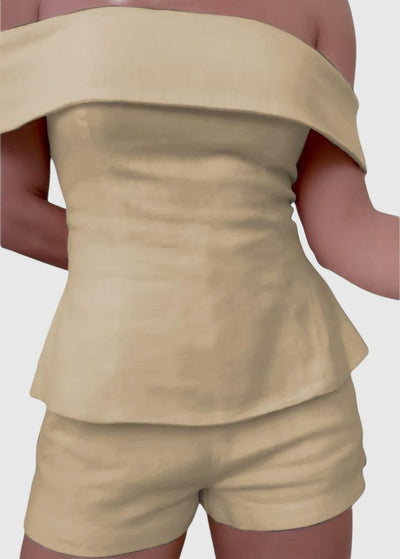 Amar Aluma - סט שני חלקים מפוטר עם כתפיים חשופות