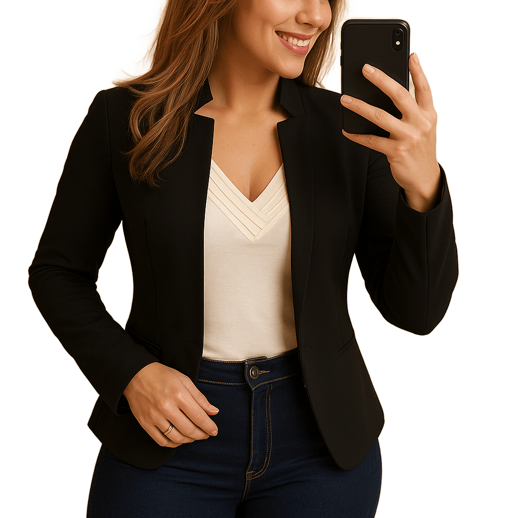 Amar™ Sapir - בלייזר קליל עם צווארון מהודר