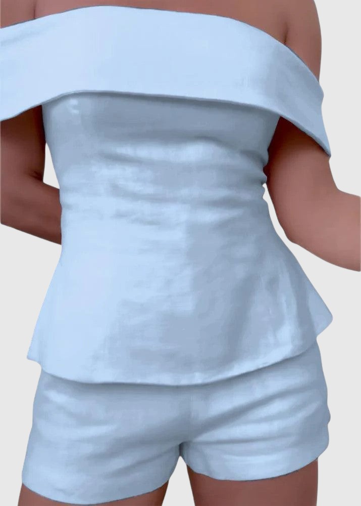 Amar Aluma - סט שני חלקים מפוטר עם כתפיים חשופות