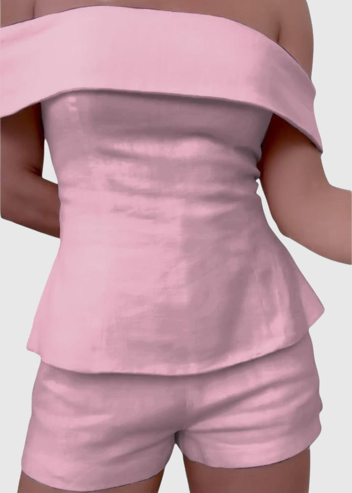 Amar Aluma - סט שני חלקים מפוטר עם כתפיים חשופות