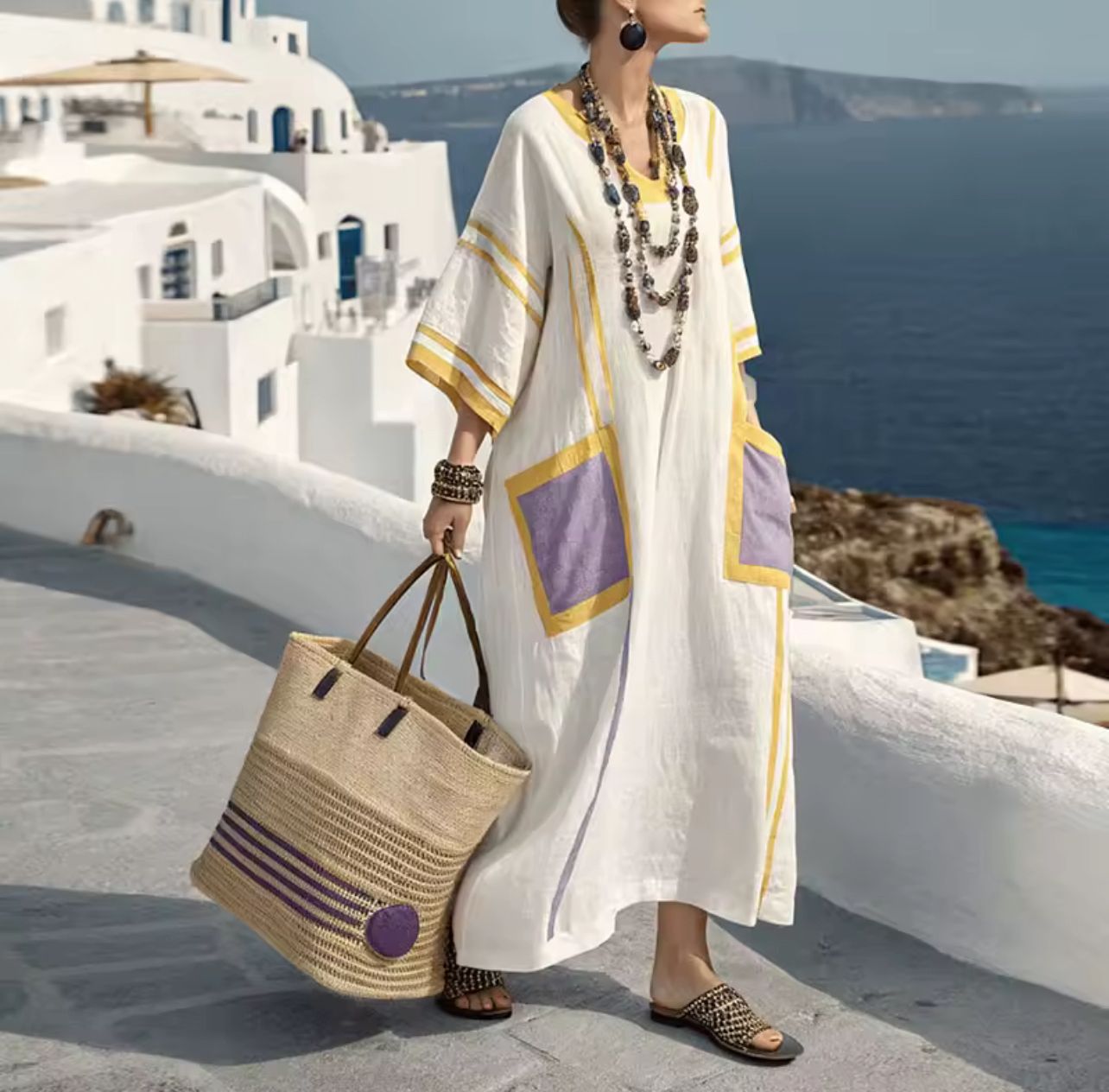 רונה | שמלת פשתן קלילה ונשית לקיץ הישראלי