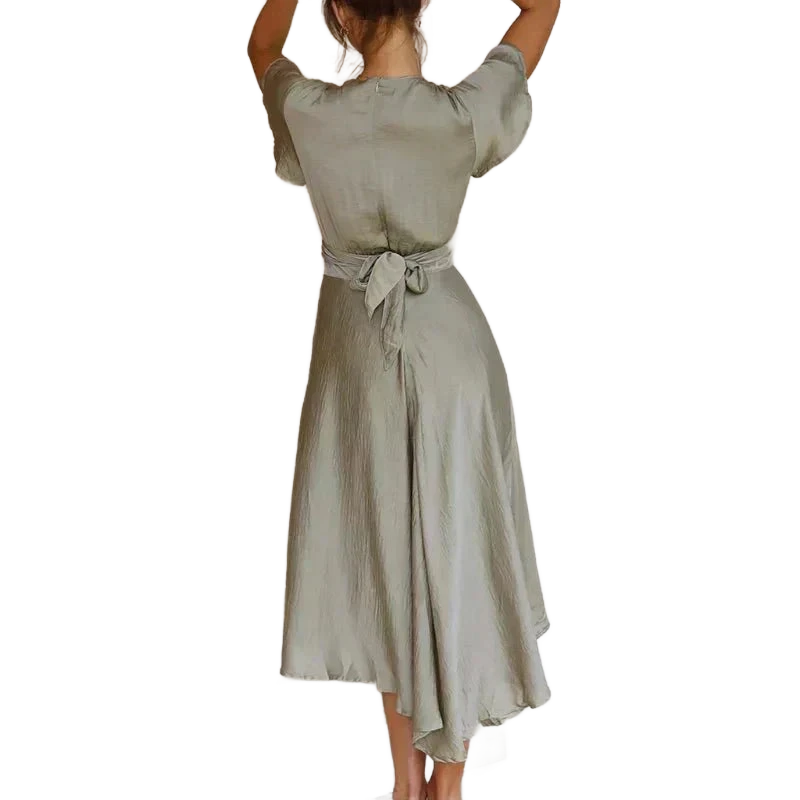 Amar™ Dafna - שמלת מידי אלגנטית עם שכבות/פליטים