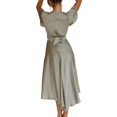 Amar™ Dafna - שמלת מידי אלגנטית עם שכבות/פליטים