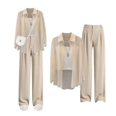 Amar™ Miriam - סט תלת-חלקי נוח ורך עם שרוולים ארוכים