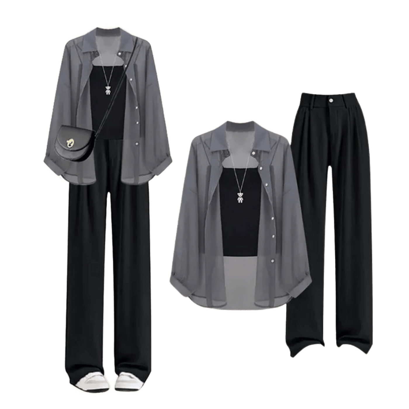 Amar™ Miriam - סט תלת-חלקי נוח ורך עם שרוולים ארוכים