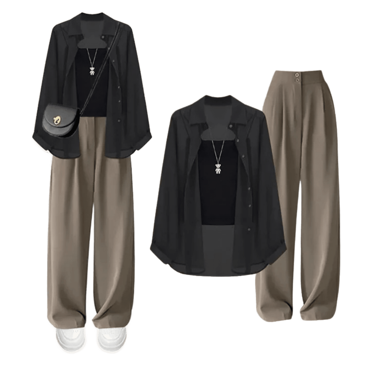 Amar™ Miriam - סט תלת-חלקי נוח ורך עם שרוולים ארוכים