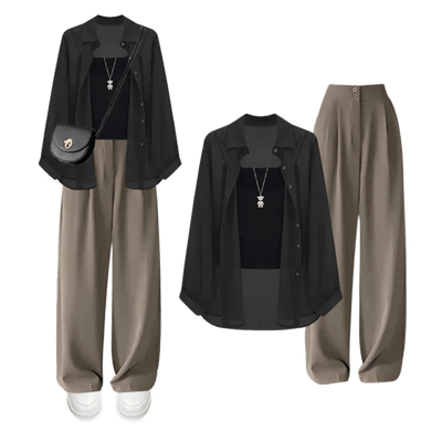 Amar™ Miriam - סט תלת-חלקי נוח ורך עם שרוולים ארוכים