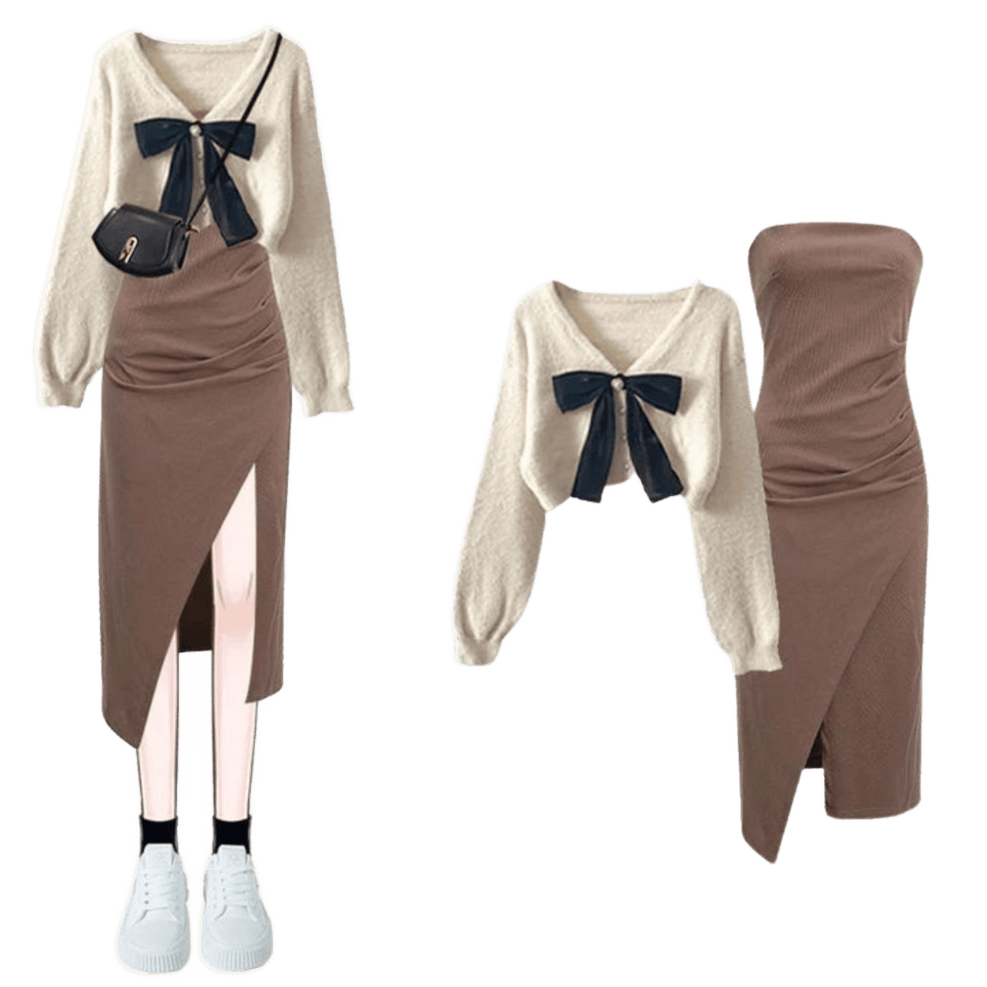 Amar™ Michal - סט תלת-חלקי נוח ורך עם שרוולים ארוכים