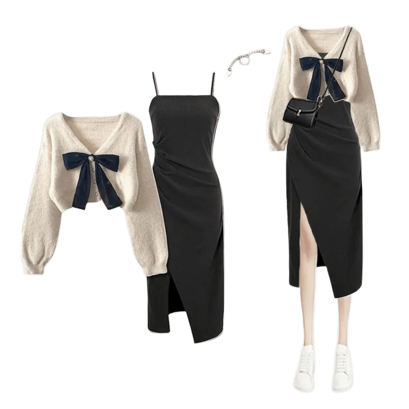 Amar™ Michal - סט תלת-חלקי נוח ורך עם שרוולים ארוכים