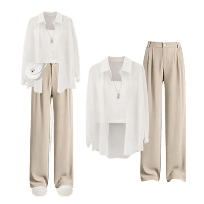 Amar™ Miriam - סט תלת-חלקי נוח ורך עם שרוולים ארוכים