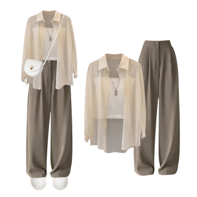 Amar™ Miriam - סט תלת-חלקי נוח ורך עם שרוולים ארוכים